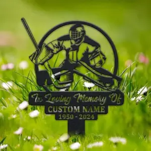 Personalized Hockey Goalie Memorial Sign