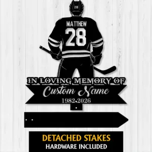 Personalized Ice Hockey Memorial Sign