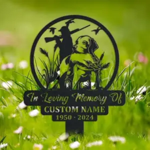 Personalized Hunting Dog Memorial Stake