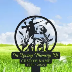 Personalized Hunting Dog Memorial Stake