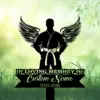 Silhouette of a martial artist with wings and a belt standing over a black memorial plaque reading “In Loving Memory, Custom Name, 1982-2026” on a green nature background