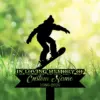 Silhouette of a snowboarder jumping above a memorial sign reading "IN LOVING MEMORY OF Custom Name 1986-2026" against a sunlit green bokeh and grassy background