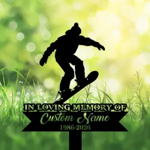 Personalized Snowboarder Memorial Sign
