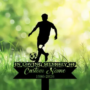 Personalized Soccer Player Memorial Sign