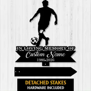 Personalized Soccer Player Memorial Sign