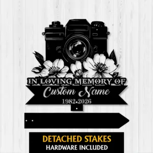 Personalized Photography Memorial Sign