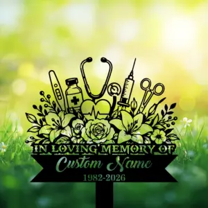 Personalized Nurse Memorial Garden Stake
