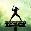 Silhouette of a female baseball batter over a memorial sign reading "IN LOVING MEMORY OF" with placeholder "Custom Name" and dates "1986-2026" against a soft green nature background
