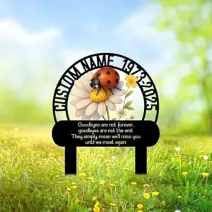 Personalized Ladybug Memorial Sign