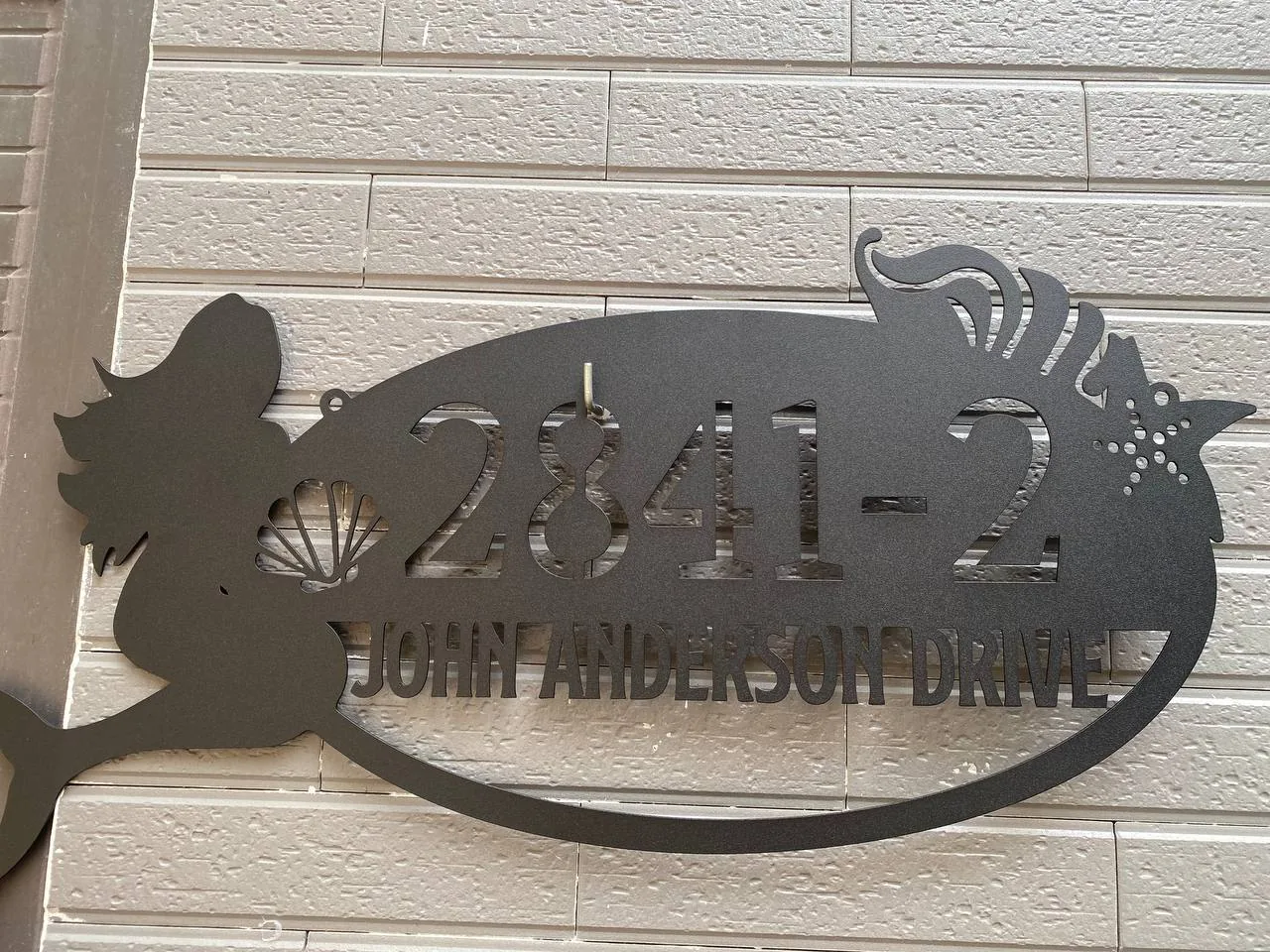 Custom Metal Beach House Signs 2 custom mermaid house number