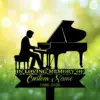 4-1 Silhouette of a man playing a grand piano over a green bokeh background with text reading "In Loving Memory of Custom Name 1986-2026"