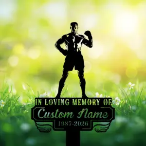 custom boxer dog memorial garden stake personalized grave marker