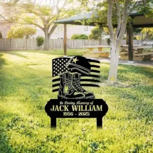 Personalized Military Memorial Metal Sign