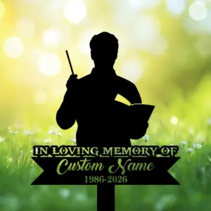 Personalized Male Teacher Memorial Sign