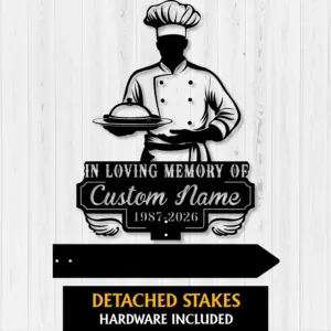 Personalized Chef Memorial Metal Sign