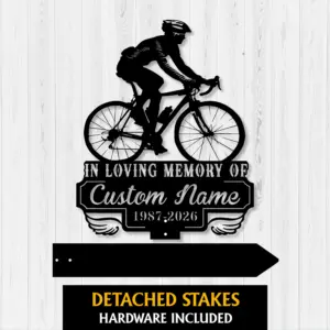 Personalized Cyclist Memorial Sign