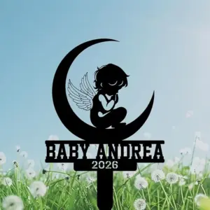 Personalized Praying Angel Baby Memorial Stake
