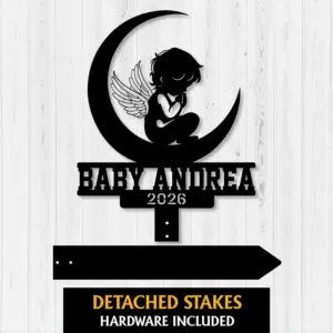 Personalized Praying Angel Baby Memorial Stake