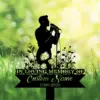 Black silhouette of a singer at a microphone standing among flowers with text reading "IN LOVING MEMORY" and placeholder "Custom Name 1986-2026" on a green bokeh background