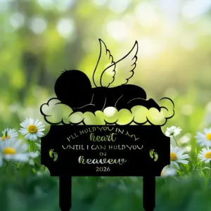 Personalized Sleeping Angel Baby Memorial Sign