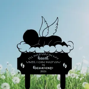 Personalized Sleeping Angel Baby Memorial Sign