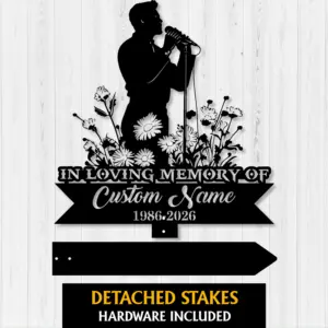 Personalized Singer Memorial Metal Sign