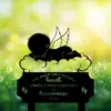 Baby-Loss-1 Black angel baby memorial garden stake with “I'll hold you in my heart…heavenly 2026” in grass