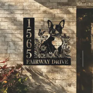 Personalized Boston Terrier Memorial Garden Stake