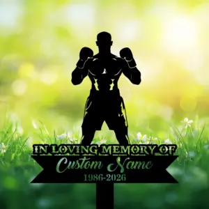 Personalized Boxer Memorial Garden Stake
