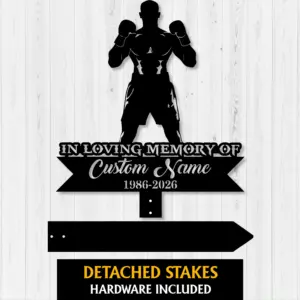 Personalized Boxer Memorial Garden Stake