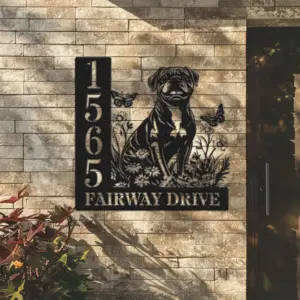Personalized Boxer Sitting Memorial Garden Stake