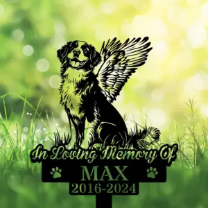 Personalized Brittany Spaniel Memorial Garden Stake