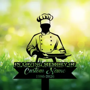 Personalized Chef Memorial Garden Stake