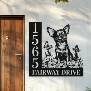 Personalized Chihuahua Address Sign