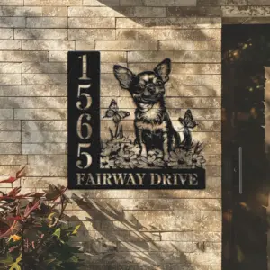 Personalized Chihuahua Sitting Memorial Sign