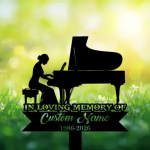 Personalized Female Pianist Memorial Sign