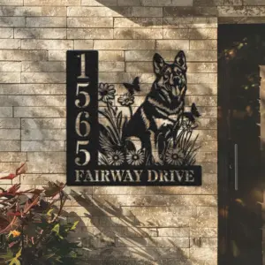 Personalized German Shepherd Address Sign