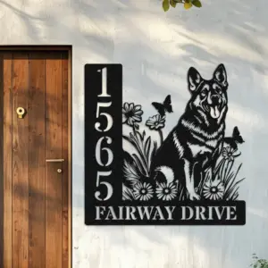 Personalized German Shepherd Address Sign