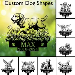 Personalized Golden Retriever Memorial Sign