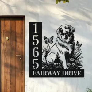 Personalized Great Pyrenees Memorial Address Sign