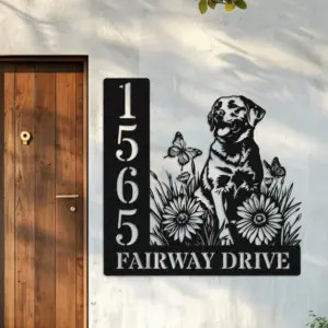 Personalized Labrador Retriever Address Sign