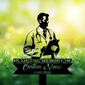 Personalized Male Doctor Memorial Sign