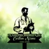 Male-Doctor-3 Silhouette of a doctor holding a clipboard and stethoscope above a memorial sign reading "In Loving Memory" with placeholder name and dates, grassy green background