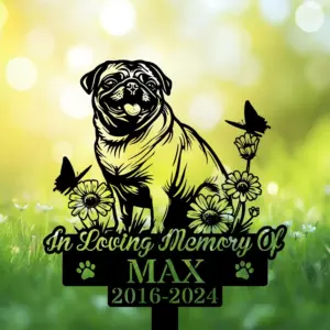 Personalized Pug Memorial Metal Sign
