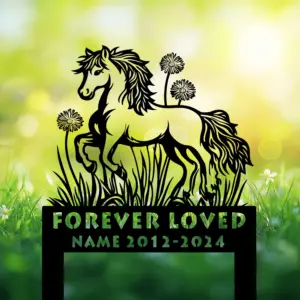 Personalized Pony Memorial Metal Sign