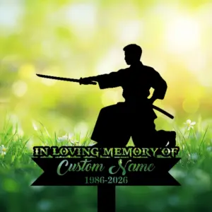 Personalized Iaido Memorial Garden Stake