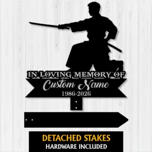 Personalized Iaido Memorial Garden Stake