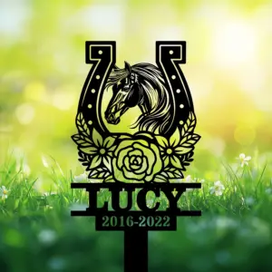 Custom Pony Horse Head Memorial Metal Sign