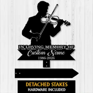 Personalized Violinist Memorial Sign