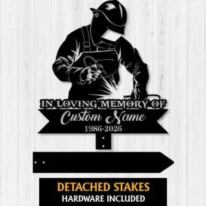 Personalized Welder Memorial Sign